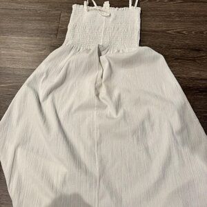 Zara Cream Strapless Maxi Dress